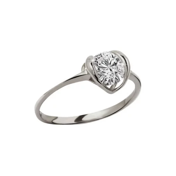 9ct white gold i love you ring – Image 3